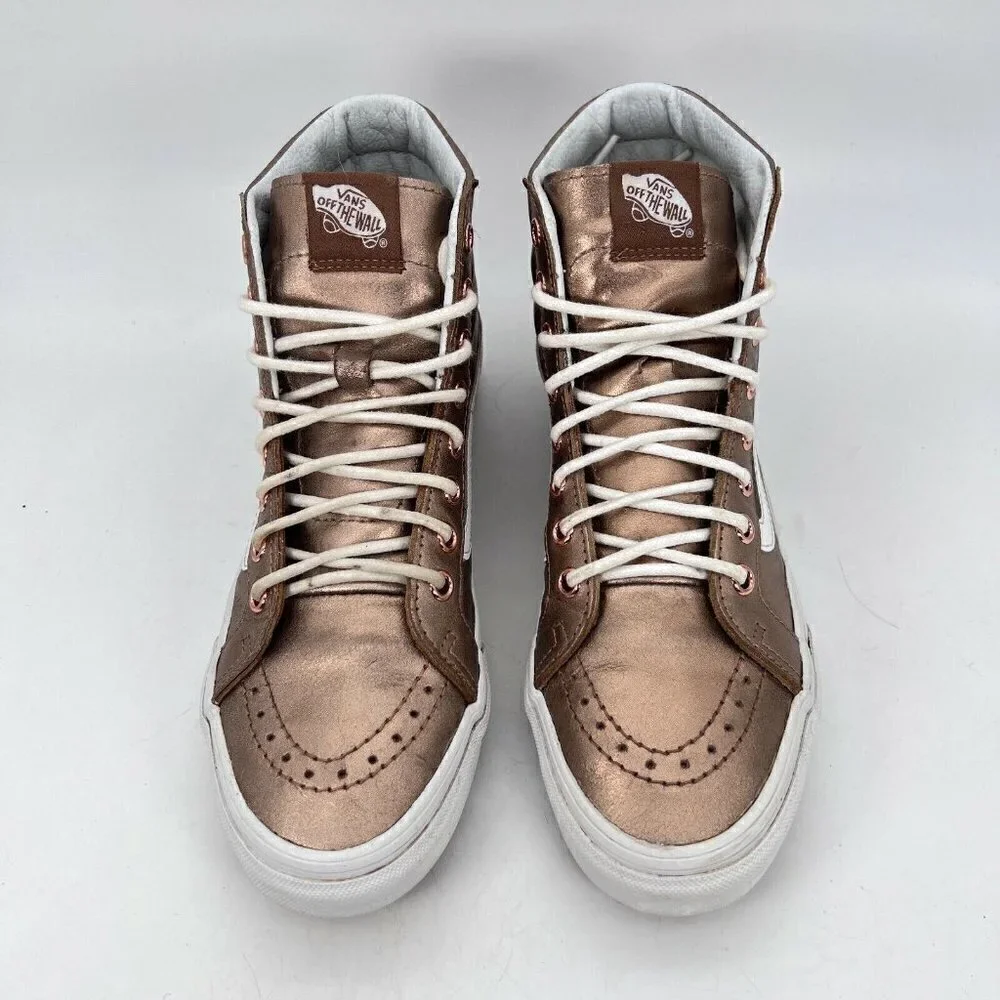 Vans Off The Wall Unisex Size 7M 8.5W Sneaker Shoes Metallic Gold 721277